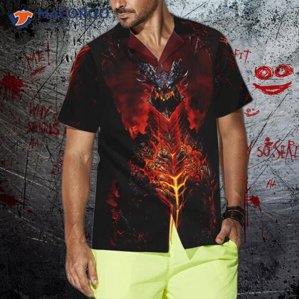 Volcanic Dragon Chest Hawaiian Shirt