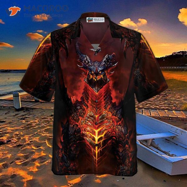 Volcanic Dragon Chest Hawaiian Shirt