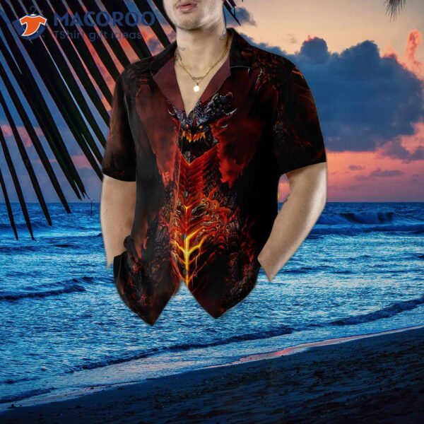 Volcanic Dragon Chest Hawaiian Shirt