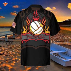 Volleyball-flamed Hawaiian Shirt