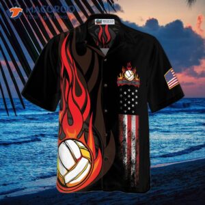 volleyball flamed hawaiian shirt 3