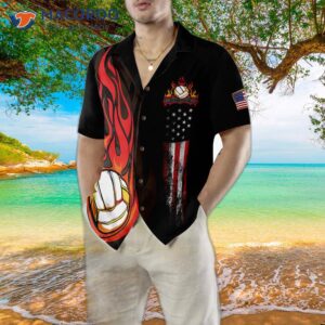 volleyball flamed hawaiian shirt 4