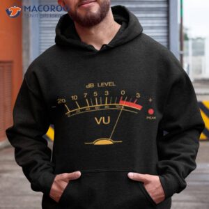 Volume VU Meter Vintage Audio Engineer Recording Studio Gear Head Musician Guitar Shirt