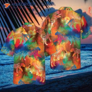 vortex paradise tiger hawaiian shirt 0