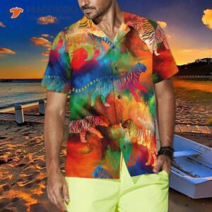 vortex paradise tiger hawaiian shirt 2