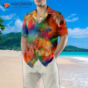 vortex paradise tiger hawaiian shirt 4
