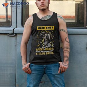 walk away i have anger issues for steelers haters skull shirt tank top 2
