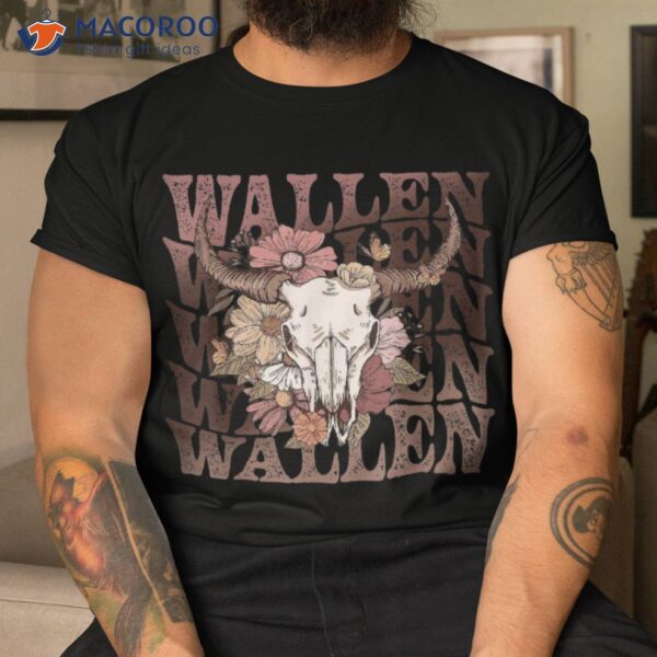 Wallen Western Cow Skull Shirt Kids Gifts