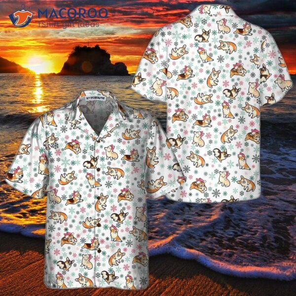 Warm Corgi For A Merry Christmas Hawaiian Shirt, Funny Corgi, Best Gift