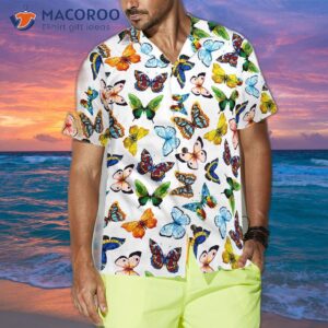 watercolor butterfly hawaiian shirt 2