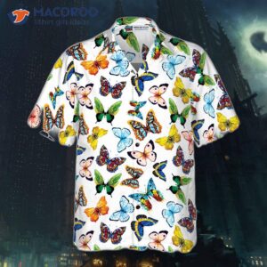 watercolor butterfly hawaiian shirt 3