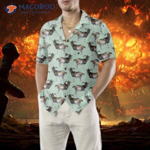 watercolor goat pattern hawaiian shirt funny 3d shirt for 4