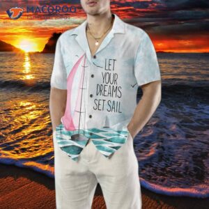 watercolor sailboat hawaiian shirt short sleeved unique nautical shirt 4