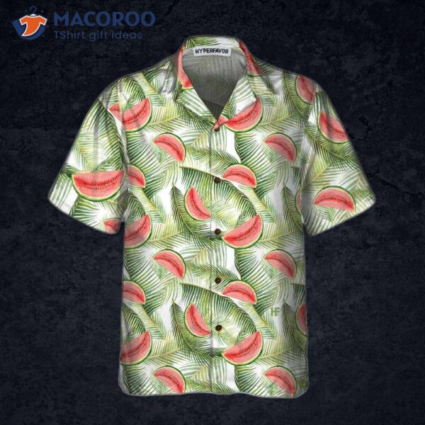 Watercolor Watermelon Tropical Hawaiian Shirt, Cool Shirt For &