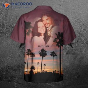 Wedding Anniversary Sunset At Venice Beach, Hawaiian Shirt.
