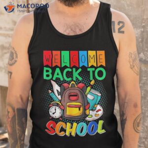 welcome back to school first day of teacher kids shirt tank top