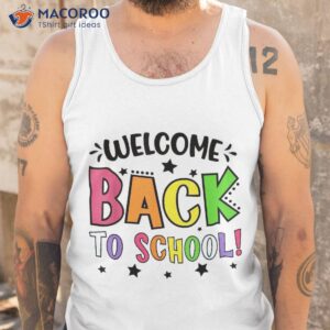 welcome back to school first day of teachers kids shirt tank top