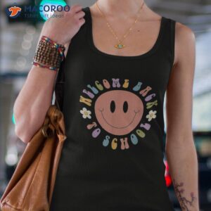 welcome back to school retro happy face shirt tank top 4