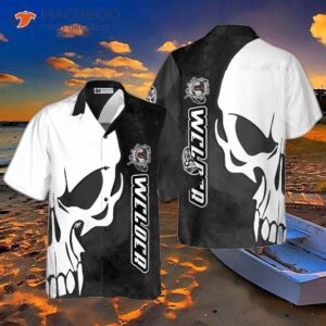 welder skull hawaiian shirt 0