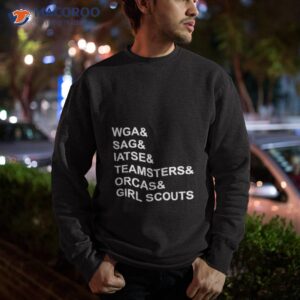 wga sag iatse orcas girl scouts shirt sweatshirt