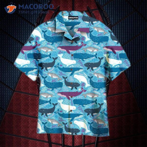 Whales, Marine Mammals, And Sea Hawaiian Shirts Under The