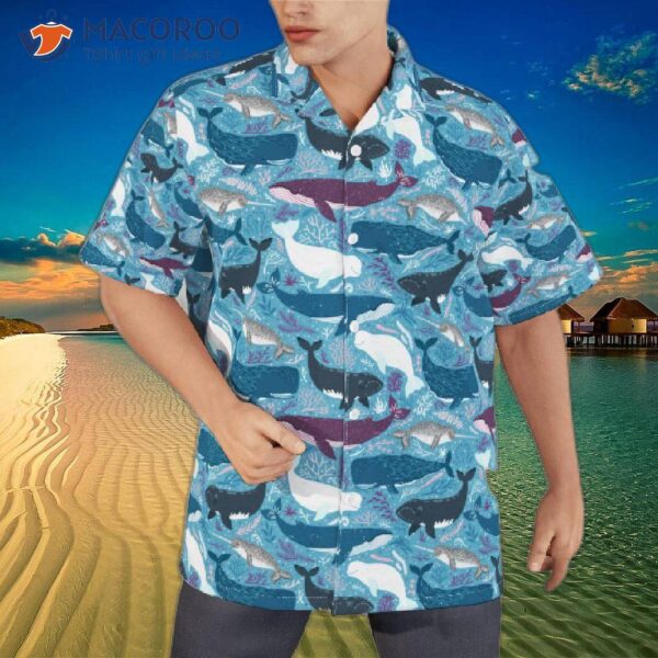 Whales, Marine Mammals, And Sea Hawaiian Shirts Under The