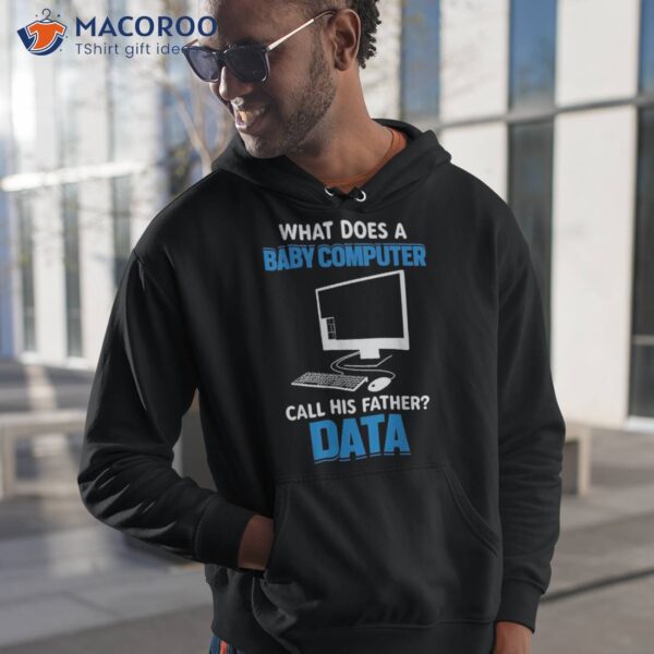 What Does A Baby Computer Call His Father? Funny Dad Jokes Shirt