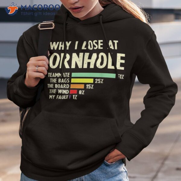 Why I Lose At Cornhole My Teammate The Bags Shirt