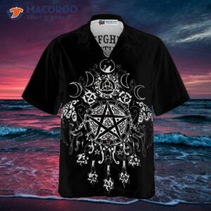 wicca pentagram hawaiian shirt 2