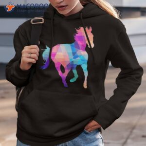 wo horse geometric colorful equestrian graphic shirt hoodie 3