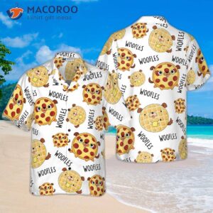 woofles pizza and cake hawaiian shirt 0