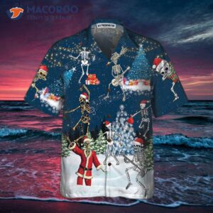 x ray christmas dancing skeletons hawaiian shirt funny gift for 2