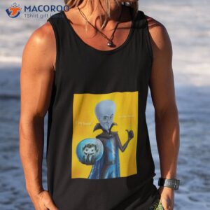 yellow graphic megamind shirt tank top