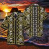 Yellow Sugar Skull Hawaiian Shirt