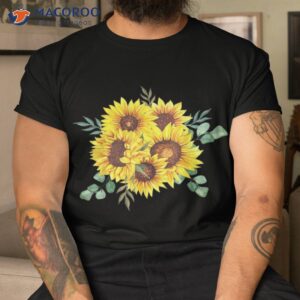 Yellow Sunflower Floral Watercolor Positivity Shirt