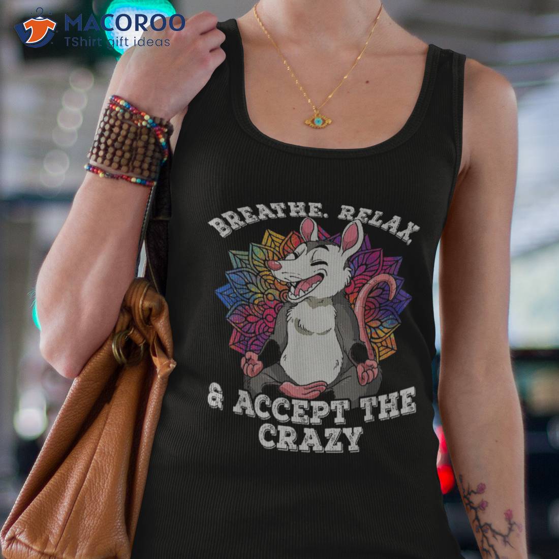 Yoga Breathe Relax And Accept The Crazy Shirt