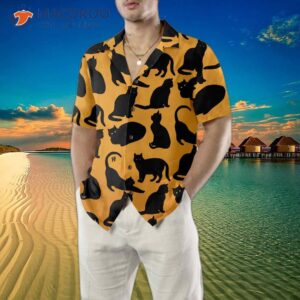 yoga cat hawaiian shirt funny shirt for adults cat themed gift lovers 4