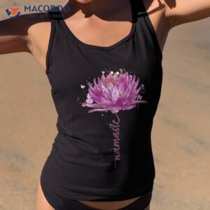 yoga namaste lotus flower water lily shirt tank top 2