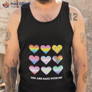 you are safe with me pride ally shirt tank top