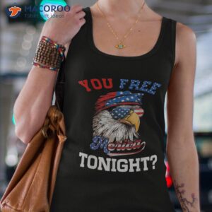 you free tonight usa flag bald eagle 4th of july shirt tank top 4