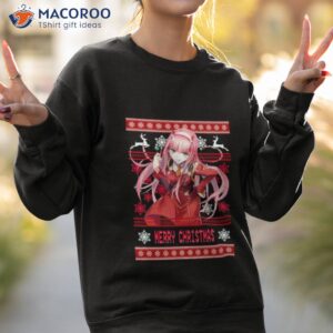 zero two derling in the franxx anime ugly christmas pattern shirt sweatshirt 2