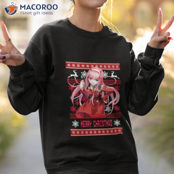 Zero Two Derling In The Franxx Anime Ugly Christmas Pattern Shirt