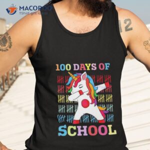 100 days of school funny unicorn back to school shirt tank top 3