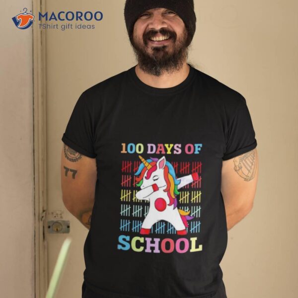 100 Days Of School Funny Unicorn Back To School Shirt