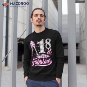 18 years old gifts amp fabulous 18th birthday pink diamond shirt sweatshirt 1