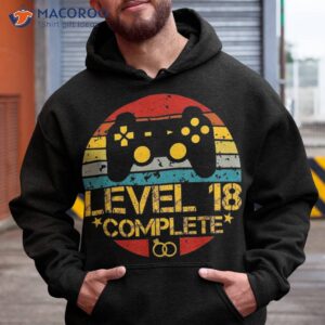 18th wedding anniversary gift level 18 complete wife husband shirt hoodie