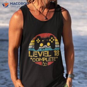 18th wedding anniversary gift level 18 complete wife husband shirt tank top