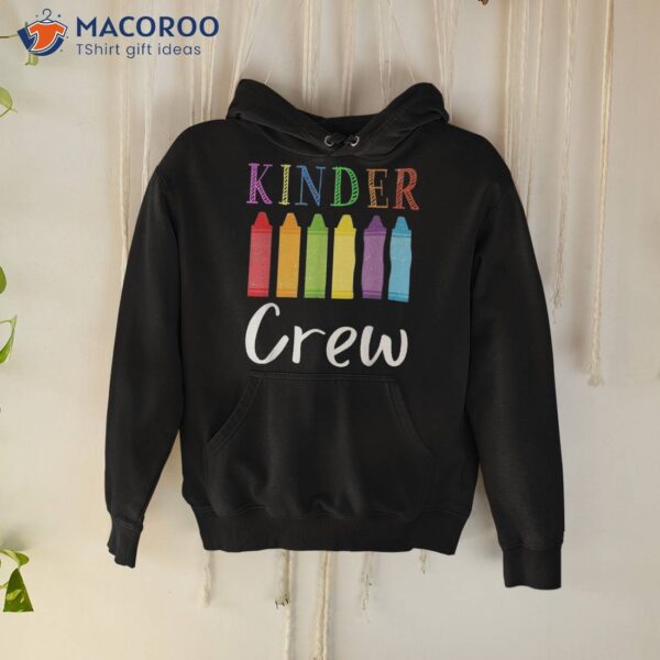 1st Day Of Kindergarten Kinder Crew Back To School Teacher Shirt