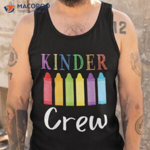 1st day of kindergarten kinder crew back to school teacher shirt tank top