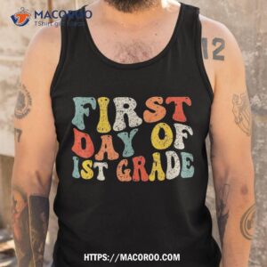 1st grade first day of school teacher student boys kids shirt tank top